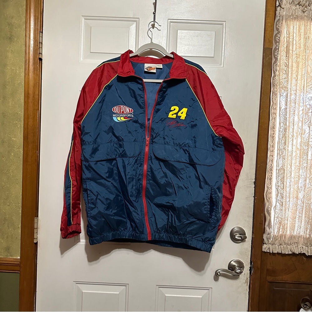 Vintage Jeff Gordon Dupont Nascar Jacket Winners Circle Size XL Windbreaker‎